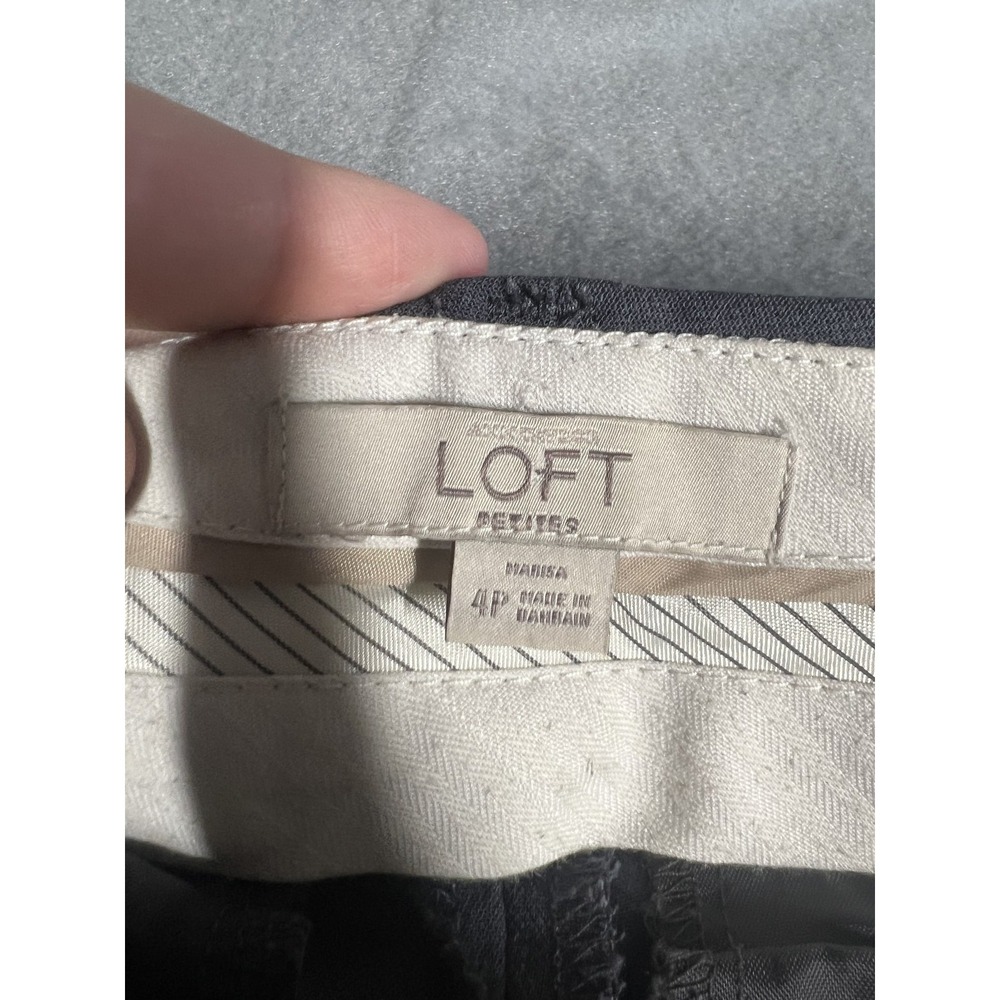 LOFT Petites 4P Gray Bootcut Dress Pants Womens Business Career Slacks - Picture 4 of 6